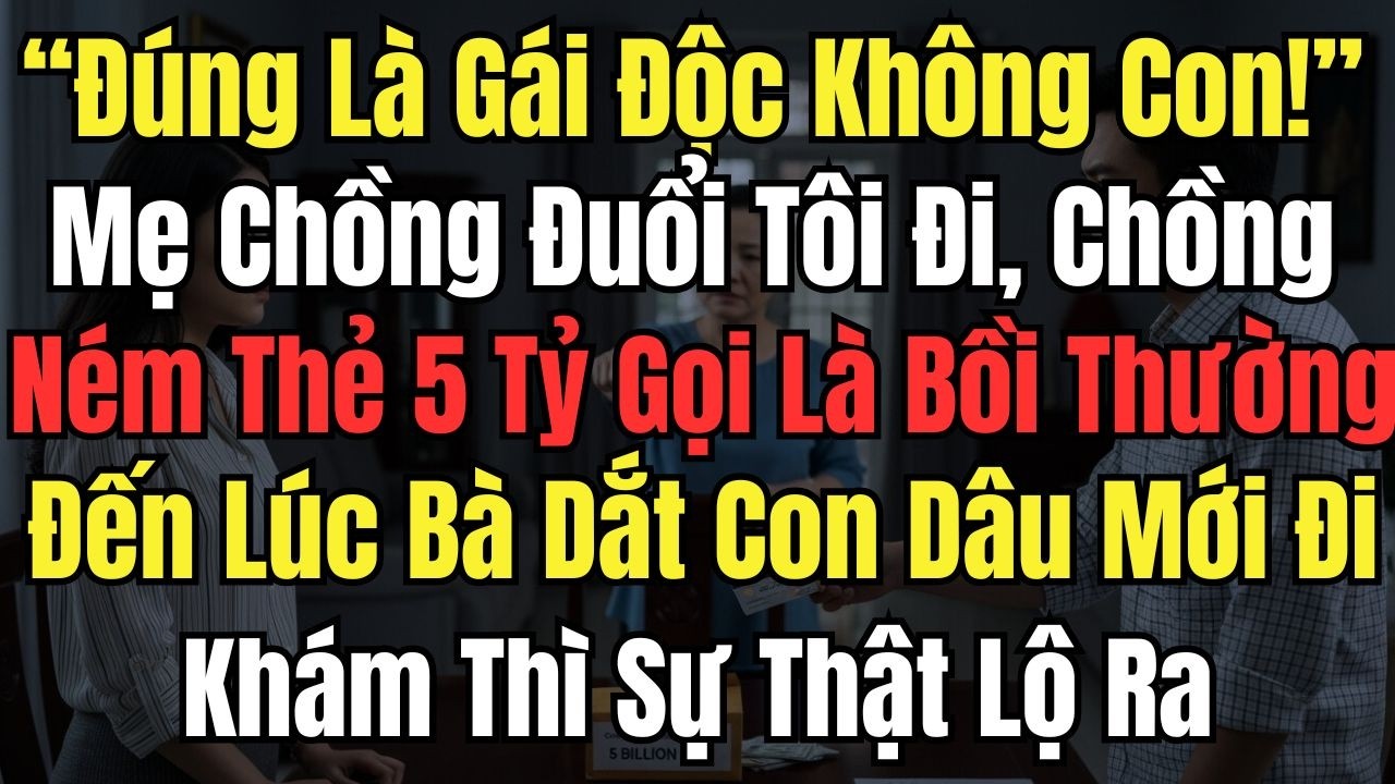 “Đúng Là Gái Độc Không Con!” Mẹ Chồng Đuổi Tôi Đi, Chồng Ném Thẻ 5 Tỷ Gọi Là Bồi Thường, Đến Lúc Bà