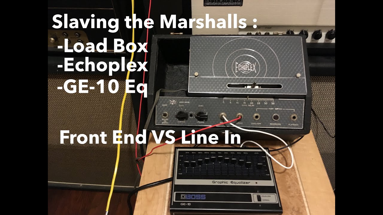 More Slaving the Marshalls   Front End vs Line In    GE 10?