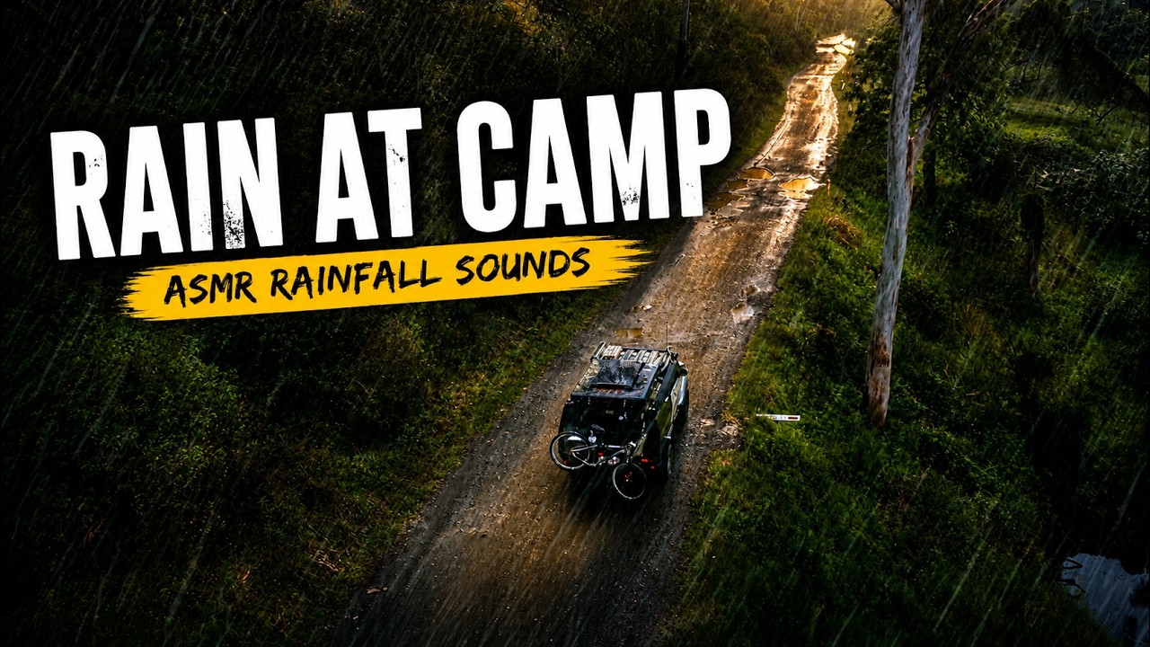 Camping Solo in Very Heavy Rain in my Off-grid 4x4 [ASMR Vibes]
