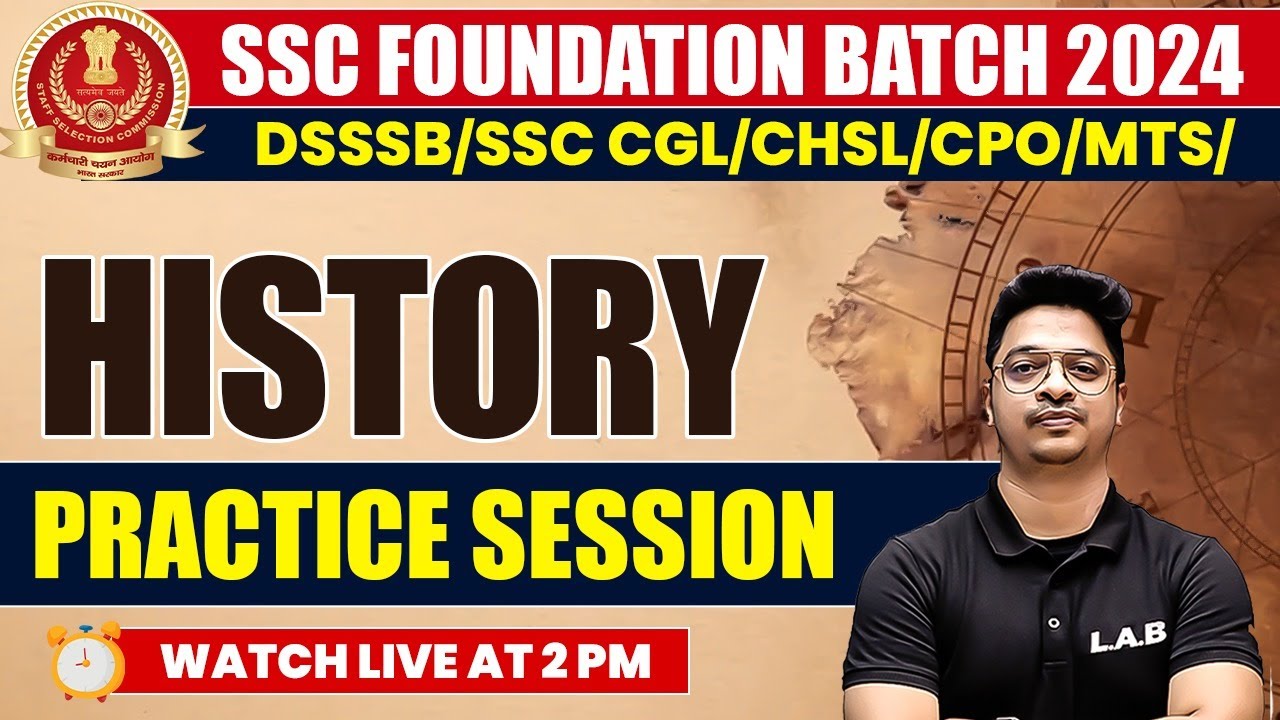 SSC FOUNDATION 2024 | SSC HISTORY IMPORTANT QUESTIONS | SSC HISTORY BY AMAN SIR