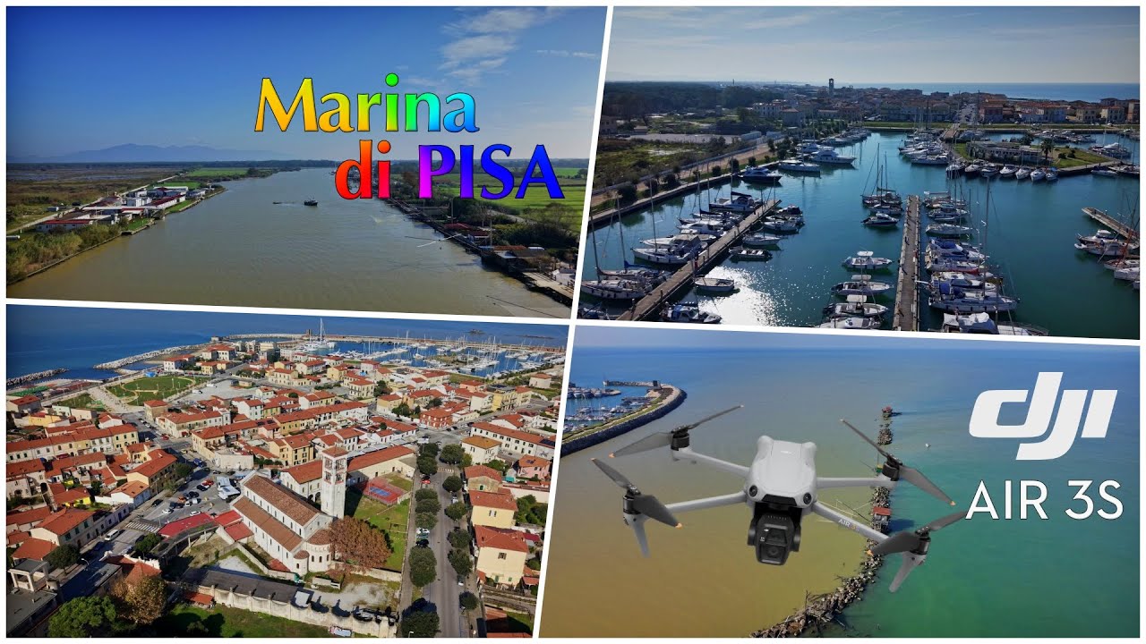 DJI AIR 3S - 4K Cinematic - Marina di Pisa e la foce dell'Arno