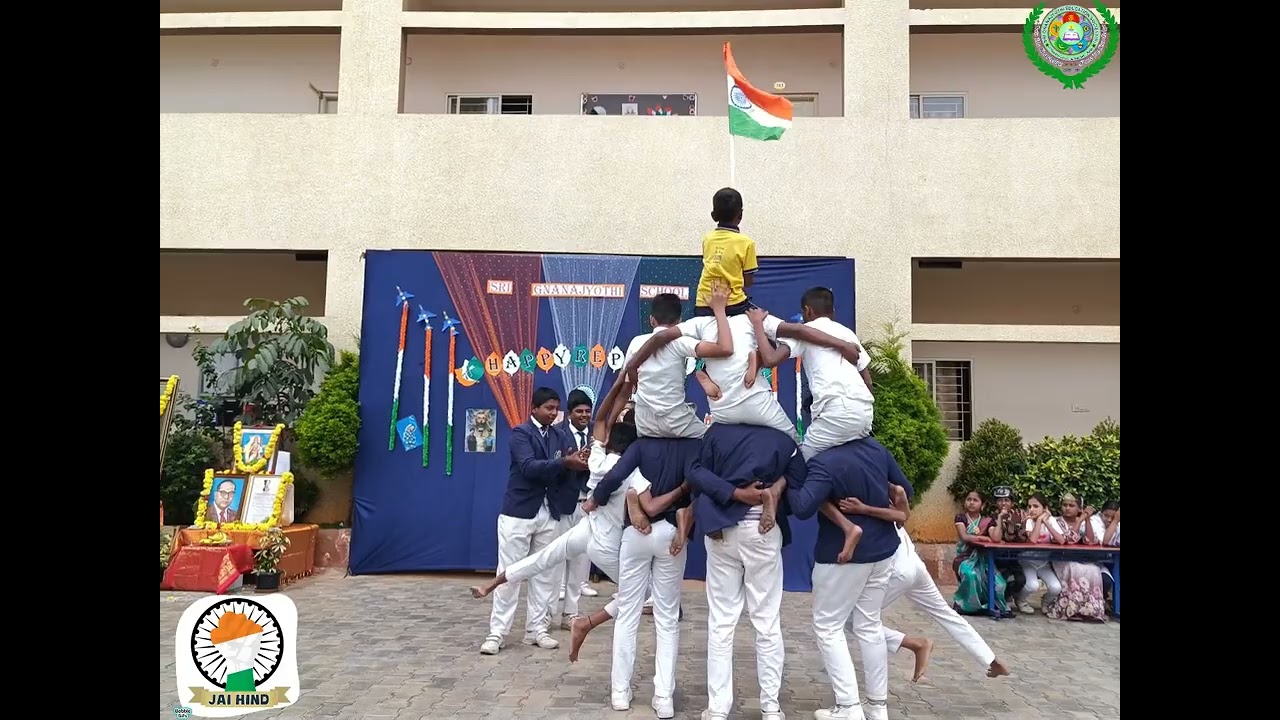 🇮🇳🟠 Republic Day| Pyramid by Gnana Boys| Sri Gnanajyothi School 🏫
