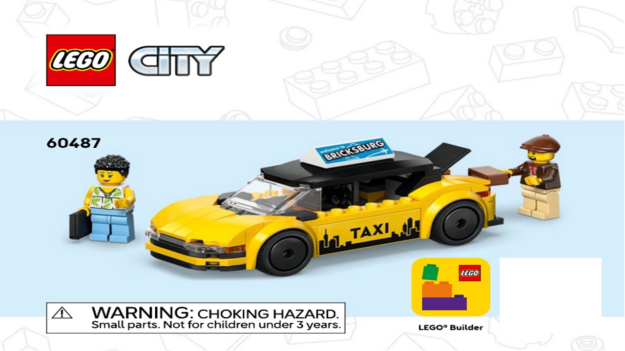 LEGO Instructions - City - 60487 - Yellow Taxi - Traffic