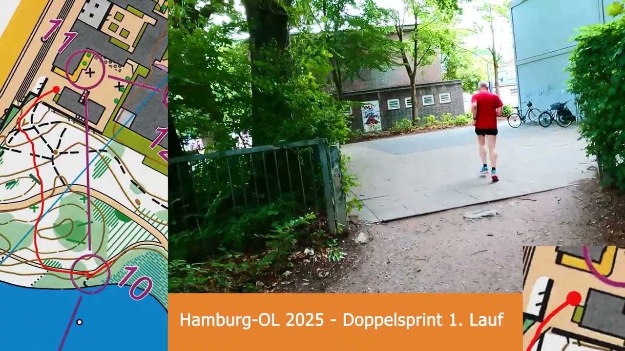 Headcam orienteering | Hamburg-OL 2025 Doppelsprint 1. Lauf | Volksdorf