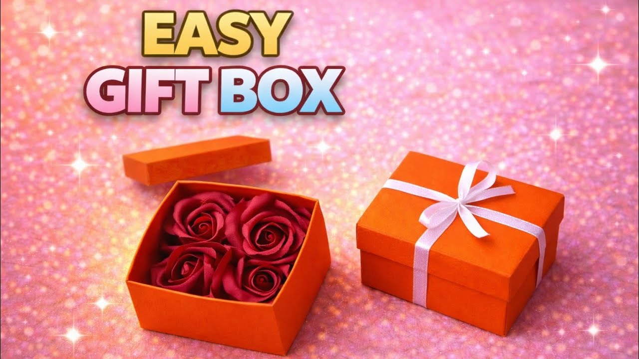 How to make Gift Box | Easy Gift Box Making at Home| Square Box