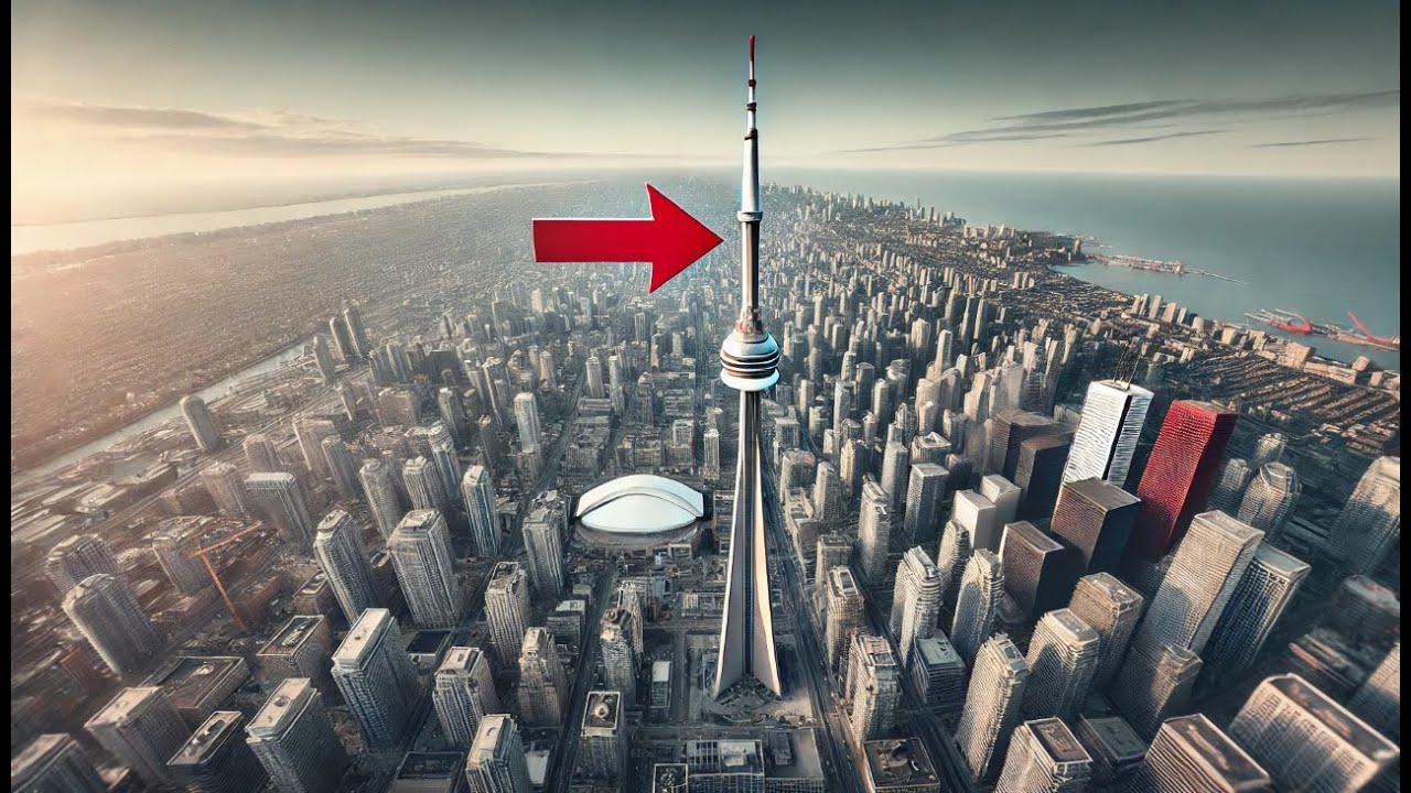 🍁 Toronto z góry! 🏙️ Zjedliśmy obiad w najwyższym budynku w Kanadzie – CN Tower! 😱