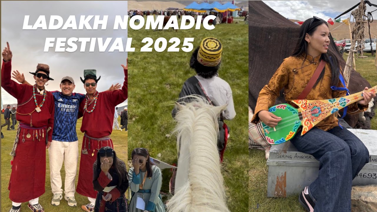 Ladakh Nomadic Festival at Hanle 2025// trying Ladakhi dress// #ladakh #tibetan 