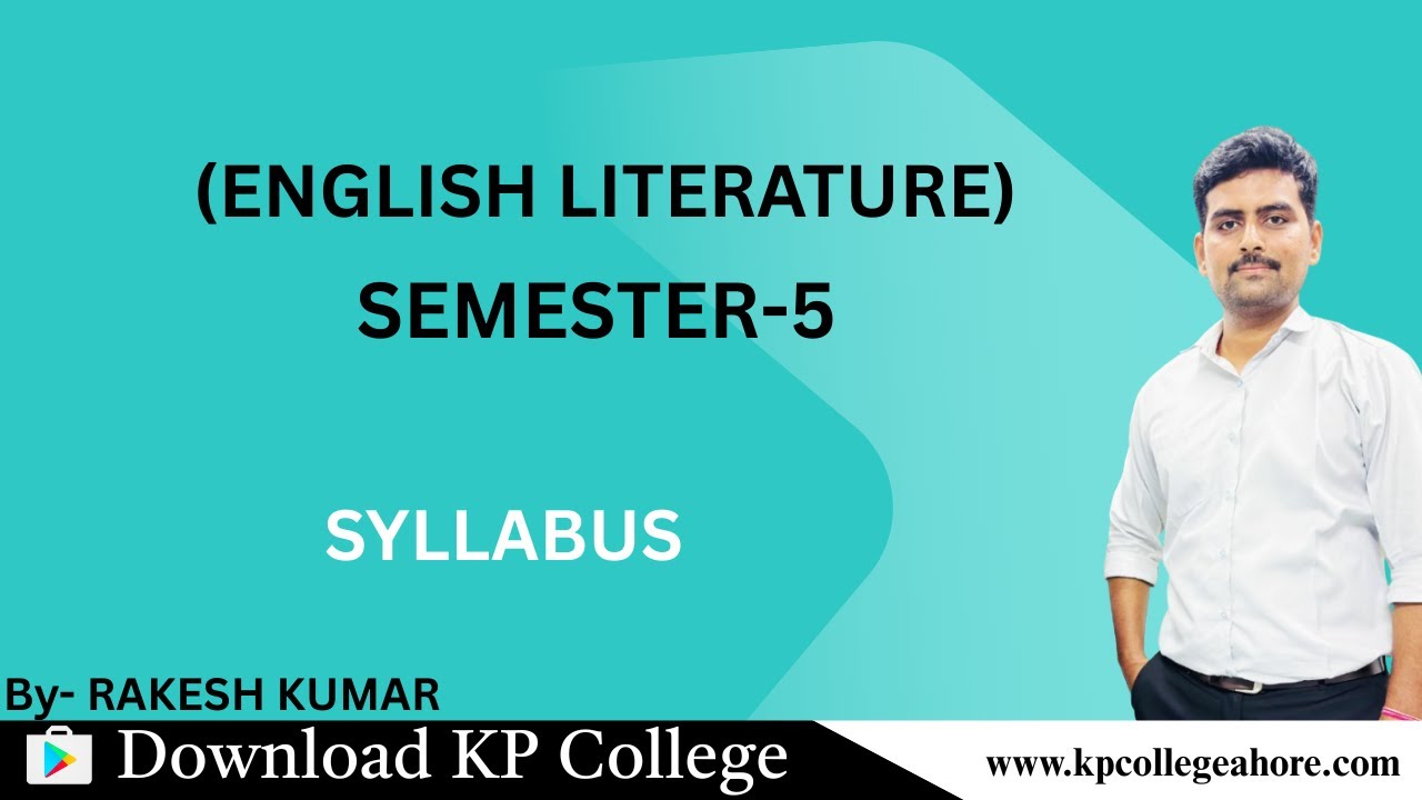 SEMESTER-5 (ENGLISH LITERATURE) SYLLABUS