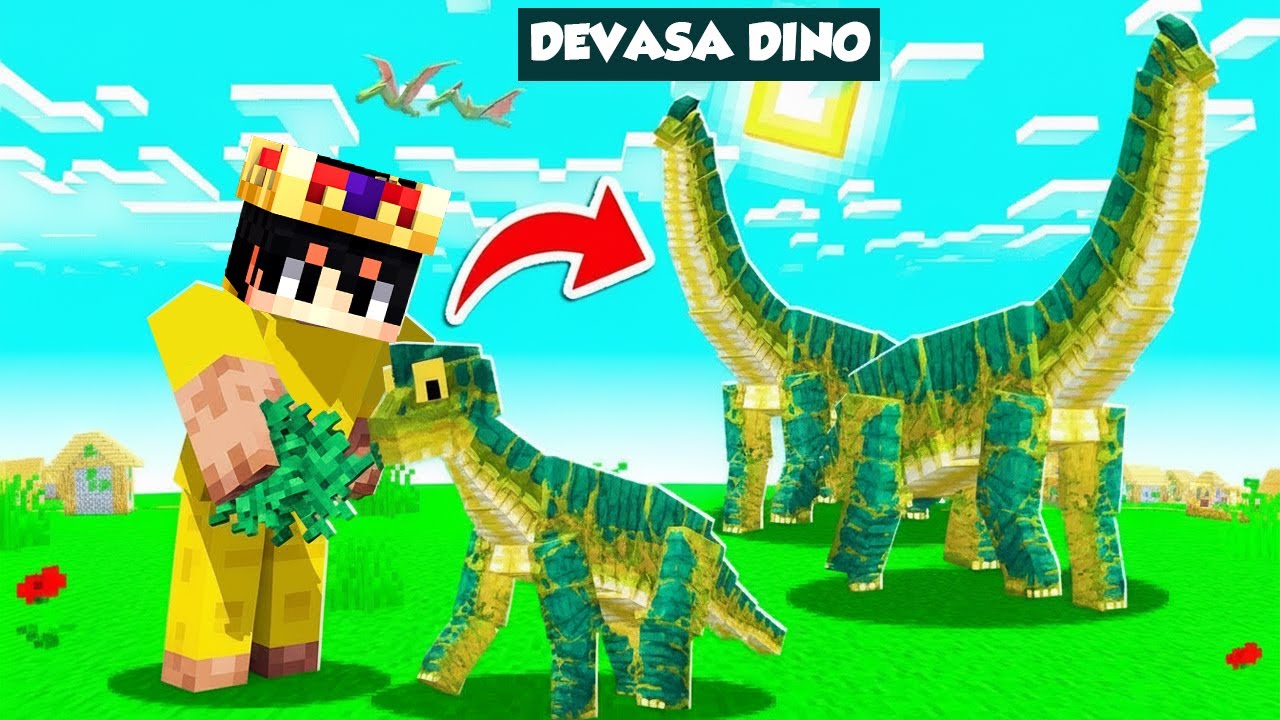EN BÜYÜK DİNOZORU YAKALADIM!!! - Minecraft