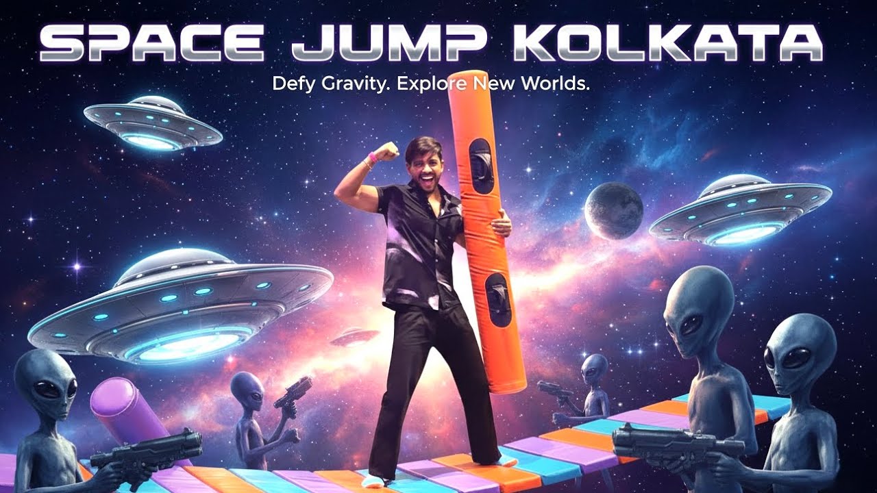 Biggest Trampoline park In Kolkata ( Space jump ) #spacejump #kolkata #youtubevideo 