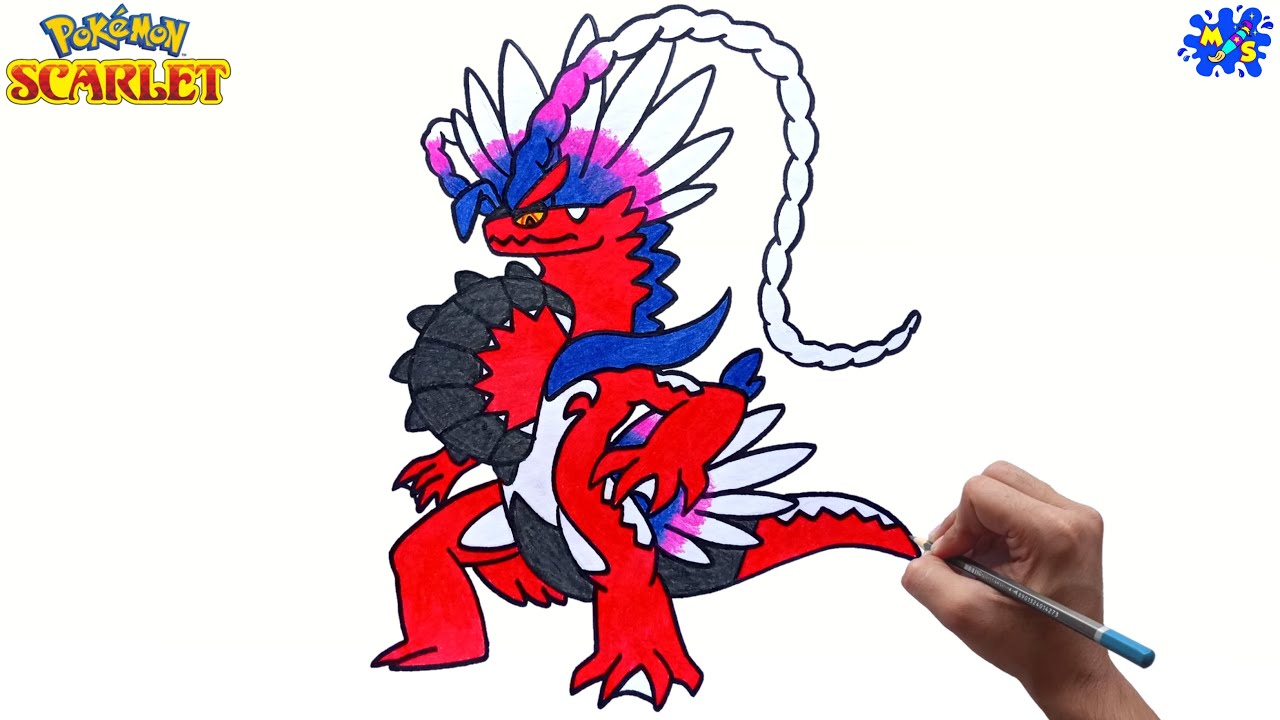 Pokemon drawing || How to draw Koraidon from Pokemon Scarlet