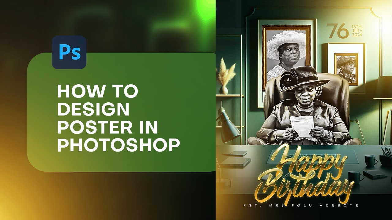 How to Design Birthday Poster🔥❤️ Photoshop