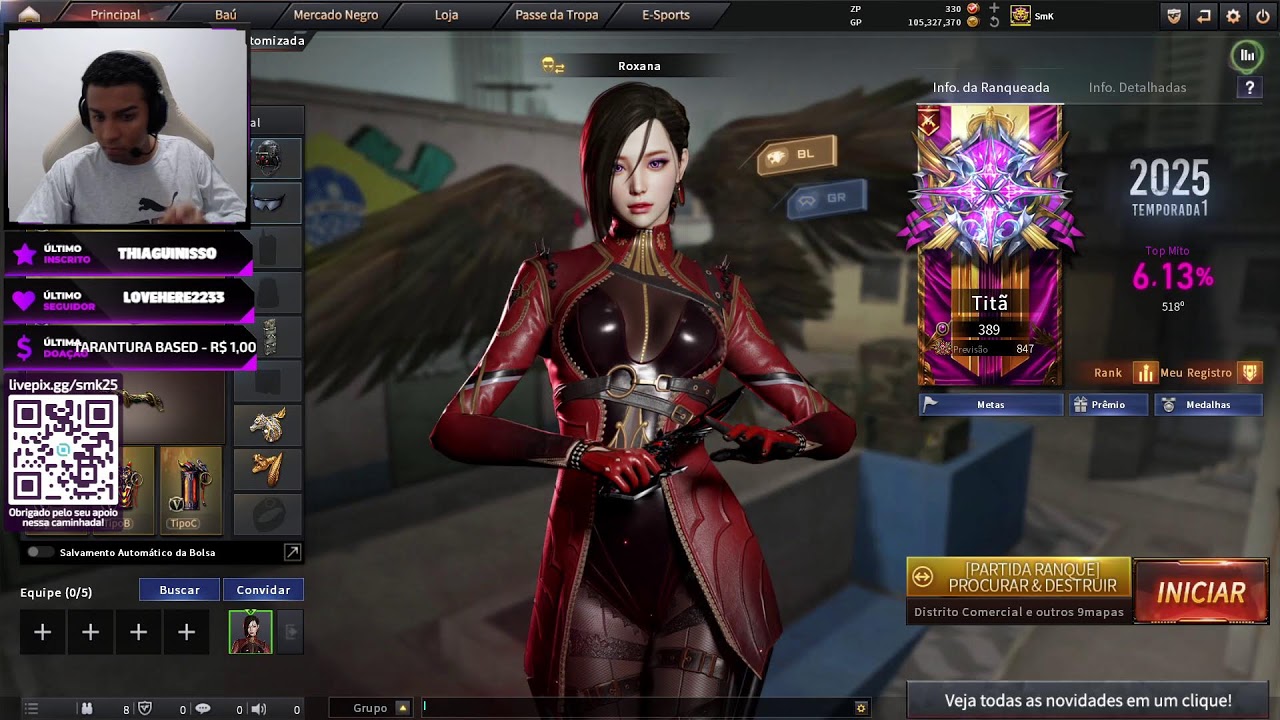 🔴CROSSFIRE DM e Rankeds 🔥CHAT NA ROXINHA
