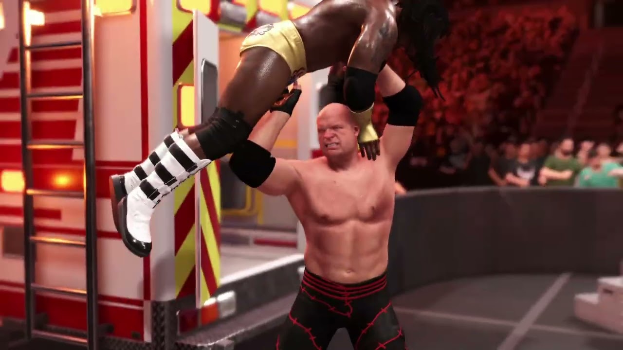 King Booker Vs Kane | Ambulance Match | WWE Raw 2K Simulation