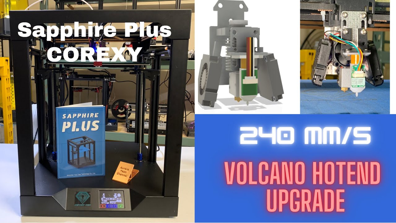 CoreXY Sapphire Plus High-speed 3D printing | CNC 3018 DIY aluminum mount for E3D Volcano hotend