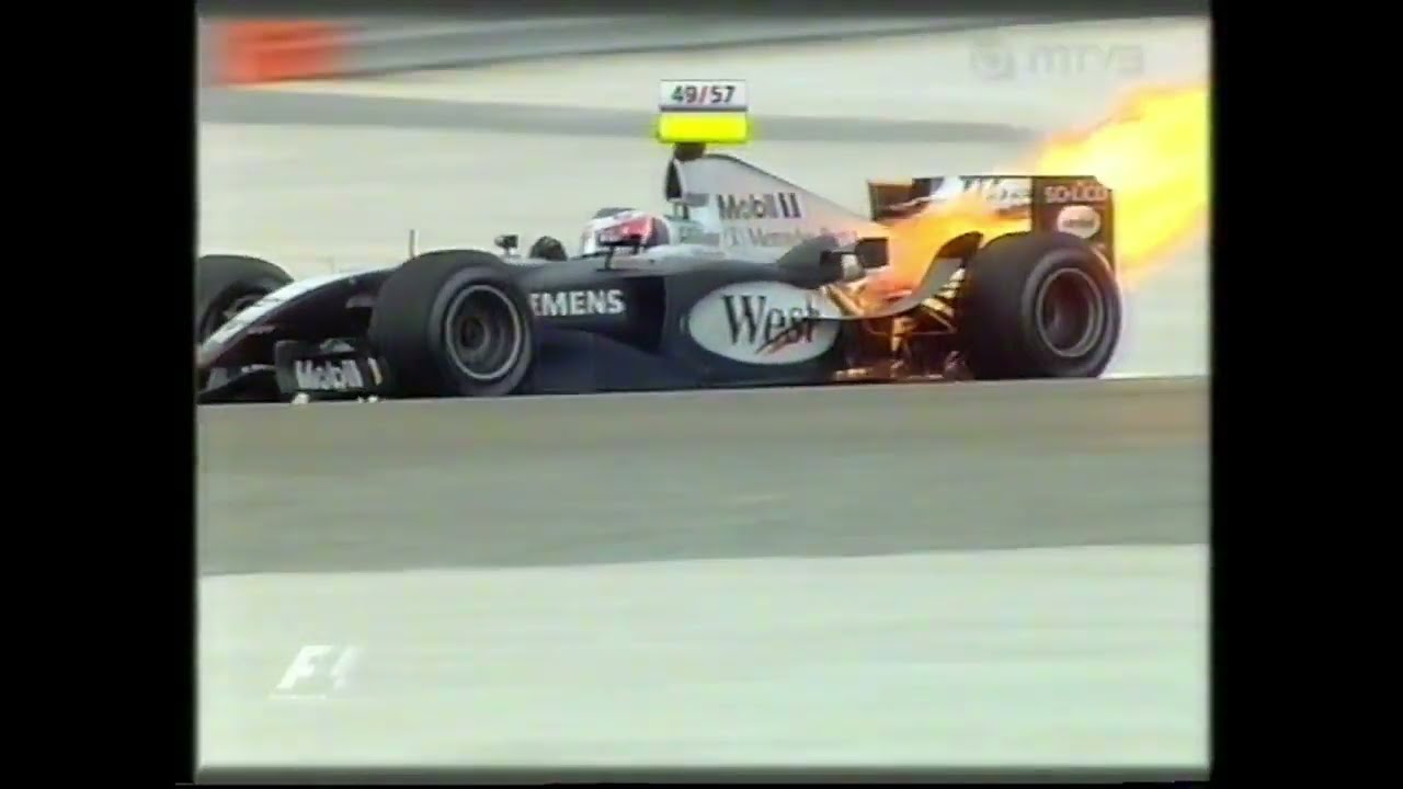 Sakhir 2004 GP: Kimi keskeyttää lieskojen kera