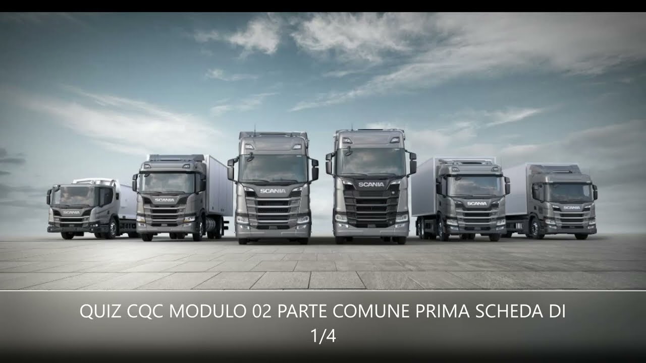 QUIZ CQC MOD 2 PARTE COMUNE PRIMA SCHEDA DI 1/4 NUOVA NORMATIVA 2022-