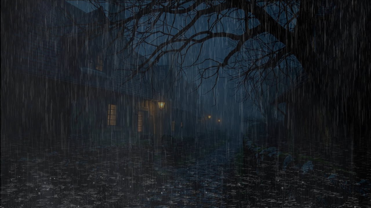 Gentle Rain on Empty Streets at Night | Ultimate Relaxing Sleep Ambience