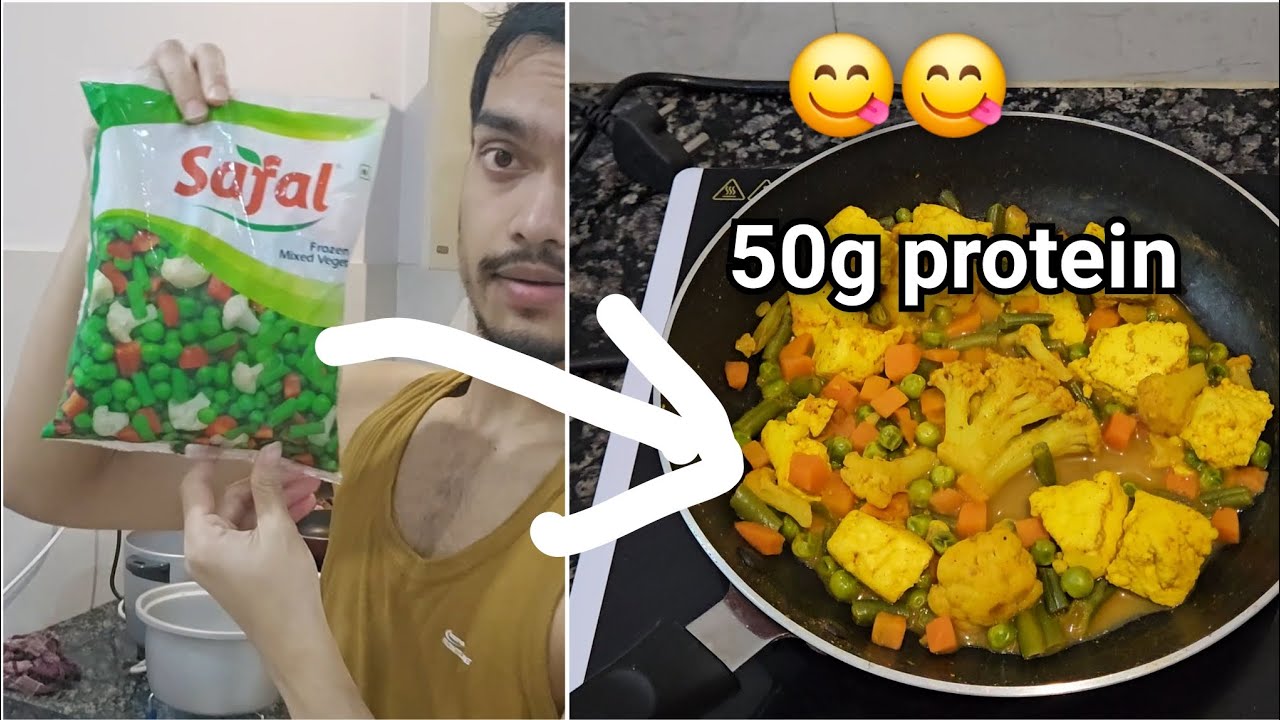 How to cook frozen mixed veggies | safal frozen mixed vegetable | 50g protein meal