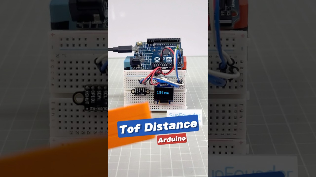 Laser Precision! Arduino VL53L0X Distance Sensor with OLED 📏 #arduino #arduinoproject