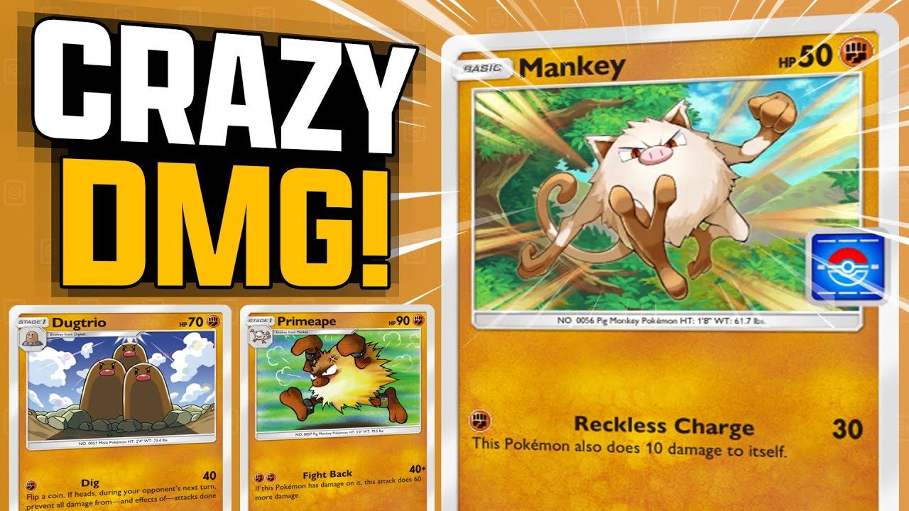 CRAZY NEW AGGRO DECK. The new Mankey goes ape! - Pokemon TCG Pocket
