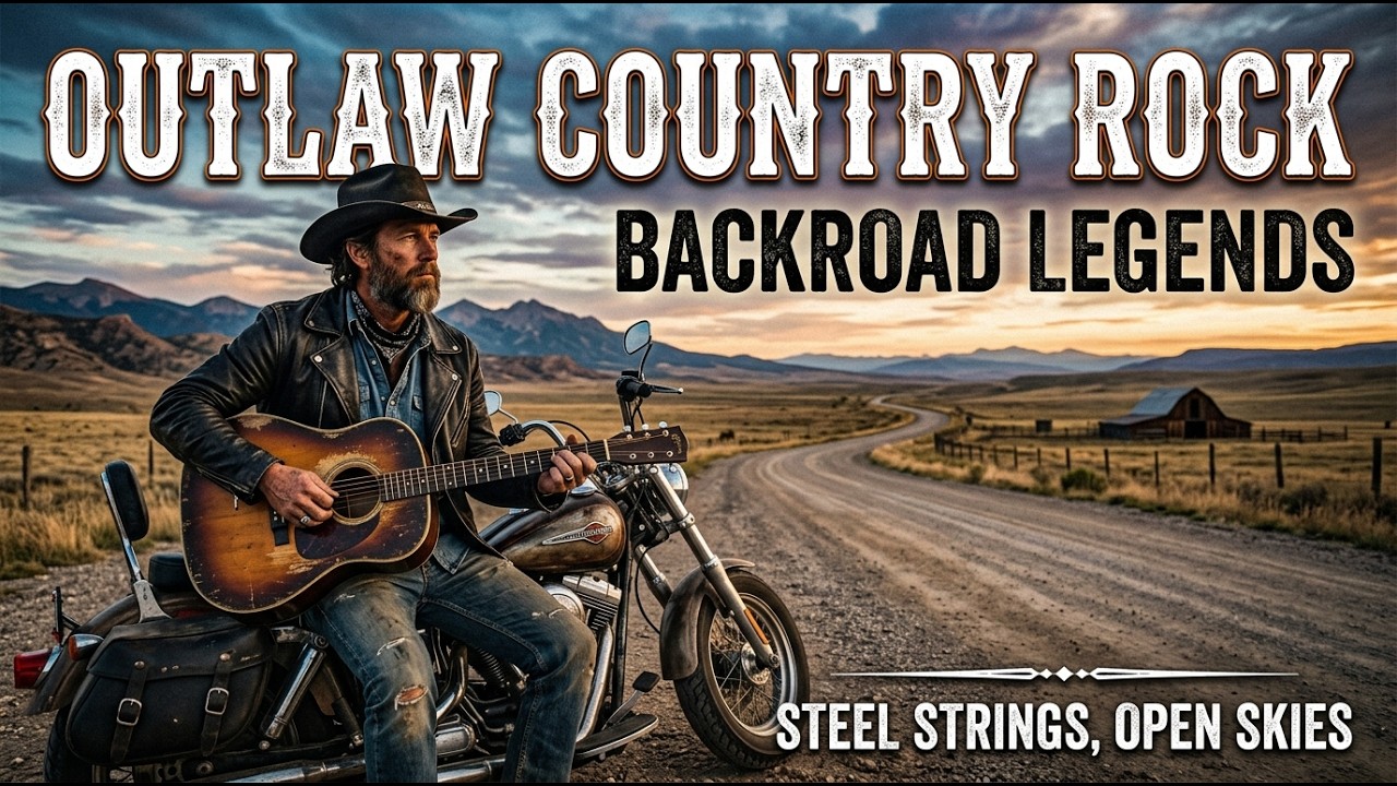 Outlaw Country Rock 🔥 Backroad Legends 🎸 Steel Strings, Open Skies