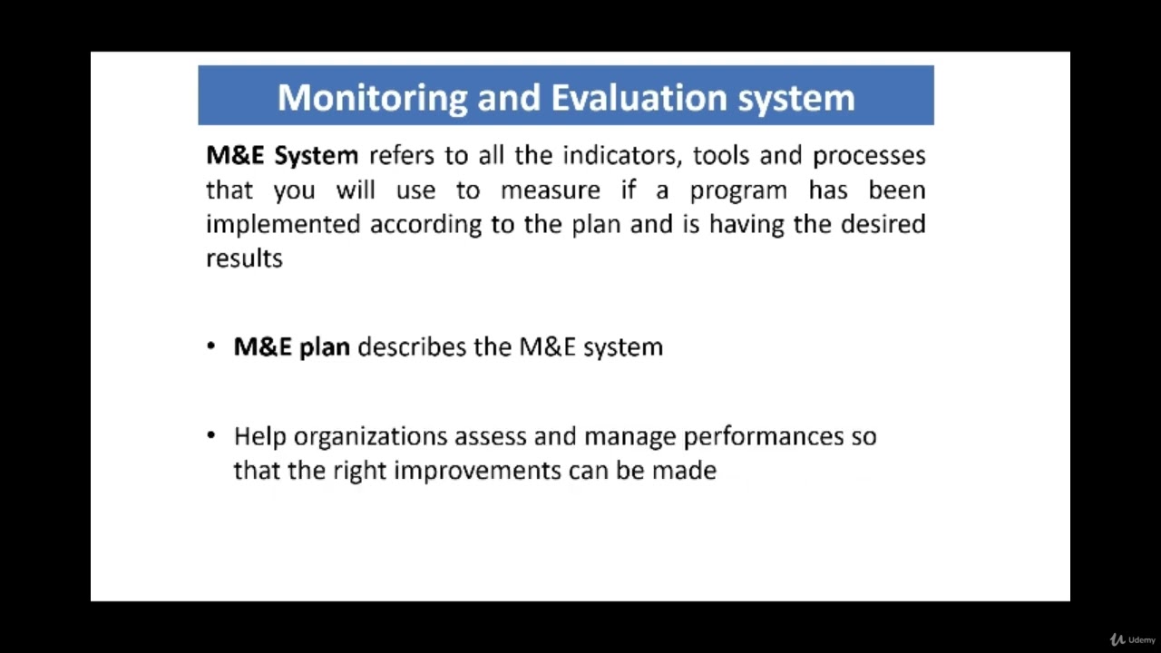 Meaning of Monitoring and Evaluation system