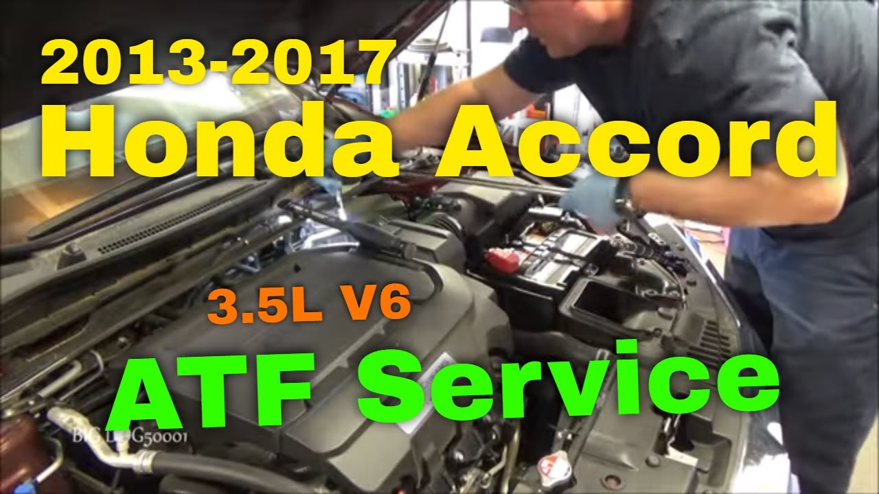 Обслуживание автоматической трансмиссионной жидкости Honda Accord 3.5L V6 ATF 2013-2017