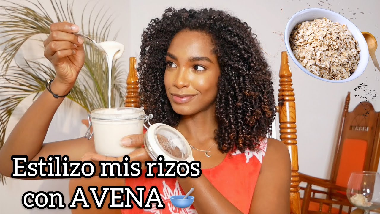 DIY Gel de Avena + Tratamiento profundo 🥣 | uso solo avena para estilizar mis rizos 😯
