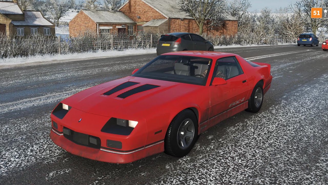Forza Horizon 4 - 1990 Chevrolet Camaro IROC-Z - Car Show Speed Jump Crash Test . 4K 60fps.