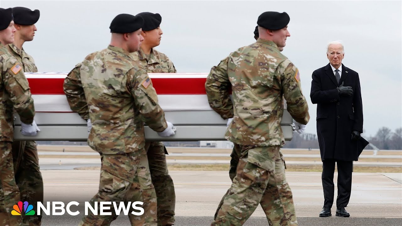 Full video: Biden attends dignified transfer for soldiers killed in Jordan