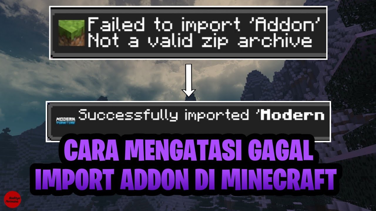 CARA MENGATASI GAGAL IMPORT ADDON DI MINECRAFT || MINECRAFT TUTORIAL
