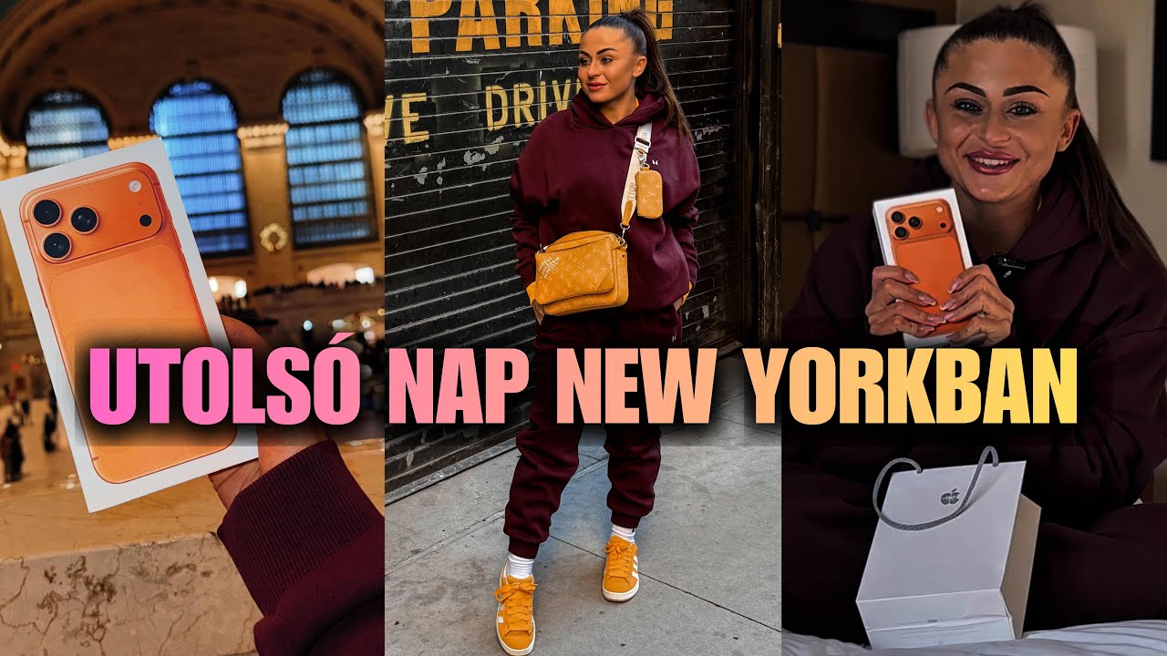 ENNYIVEL OLCSÓBB AMERIKÁBAN!🤑 iPhone 17 PRO MAX - utolsó napi vlog New Yorkban
