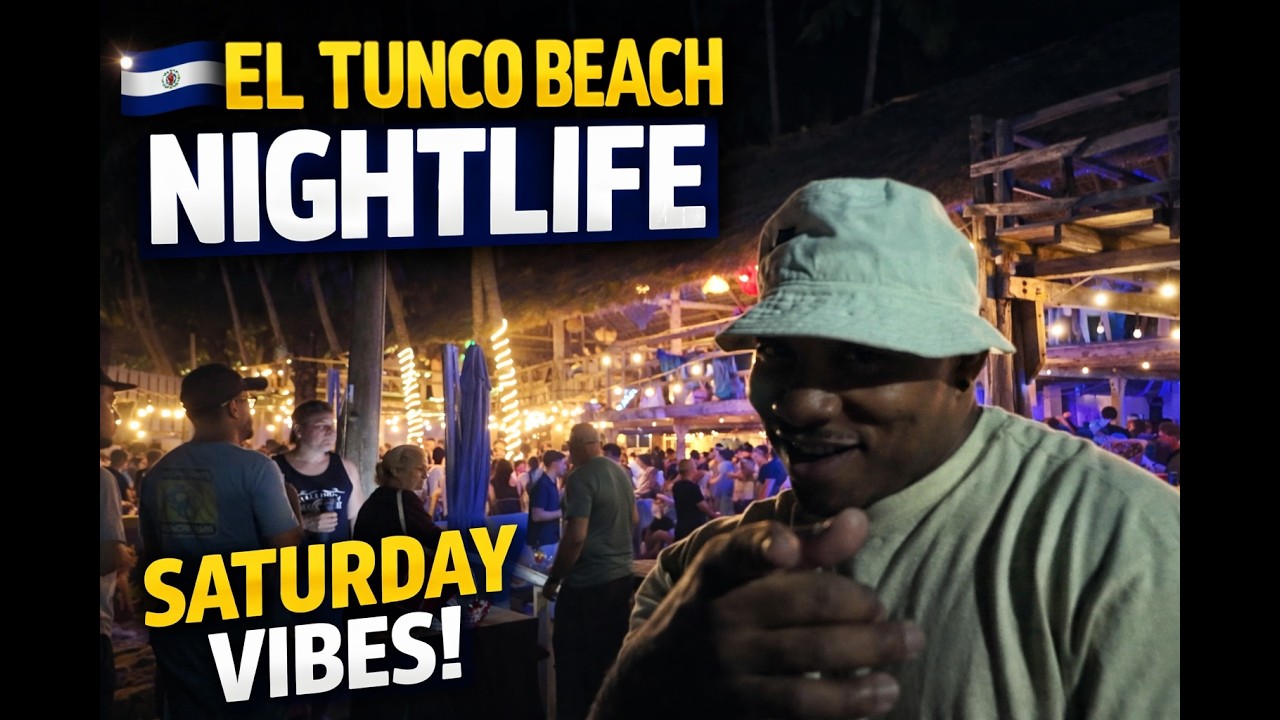 aturday Night in El Tunco Beach 🇸🇻 | Surf City El Salvador Nightlife Vlog
