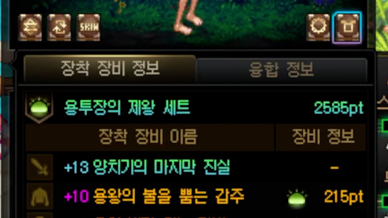 [던파] 용투장세팅 무큐소모 괜찮나...?