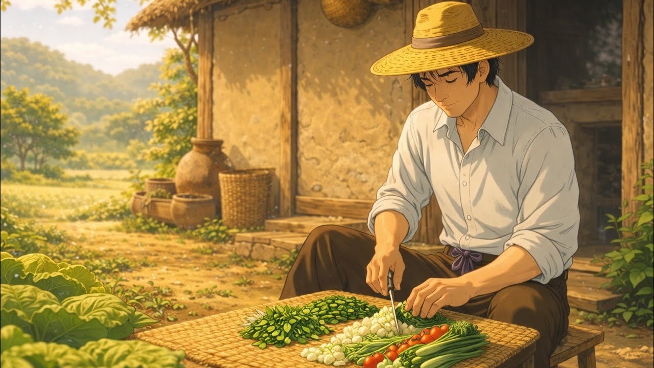 A Peaceful Day of a Farmer 🌱 | Ghibli Style ASMR Farming Life | Relaxing Village Routine