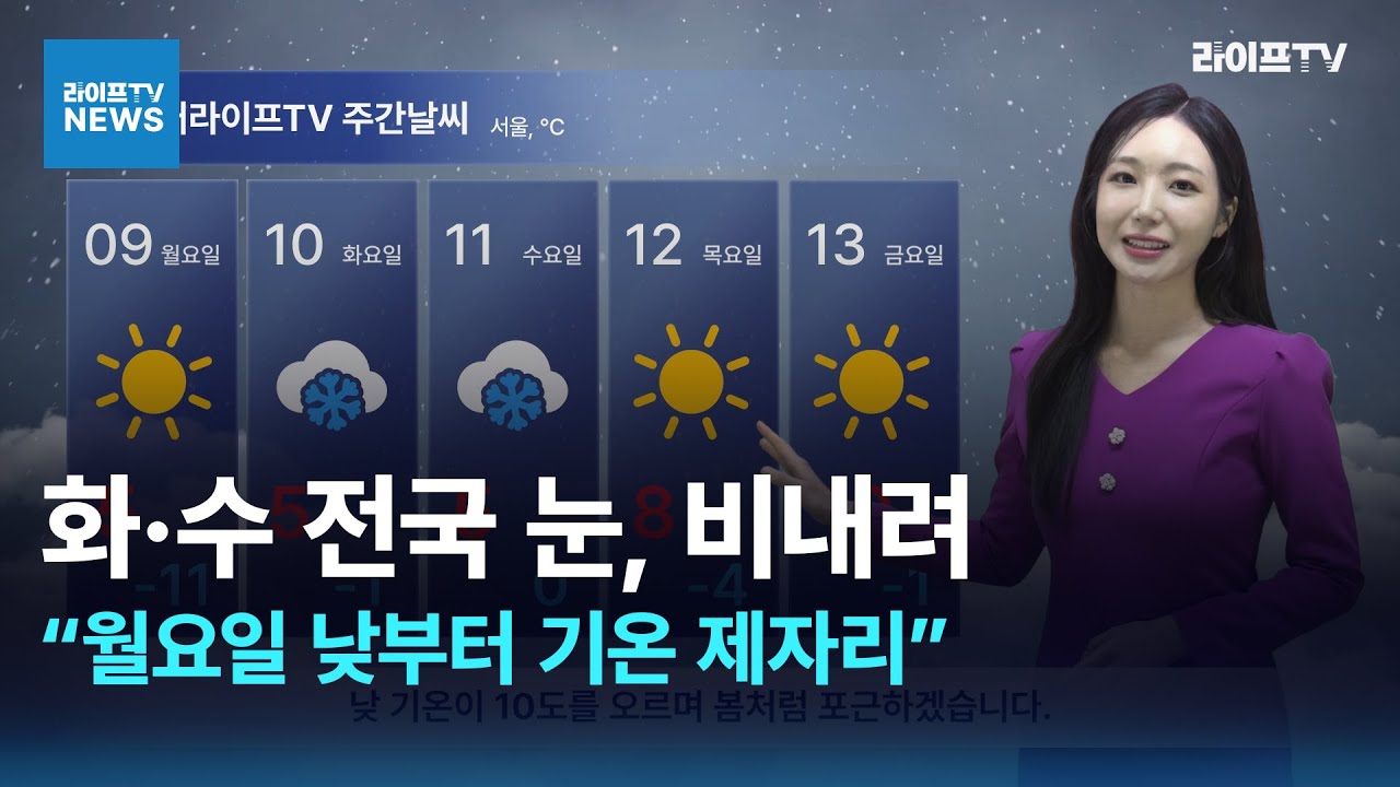 [미디어라이프TV] 2026년 02월 09일 시니어 주간날씨