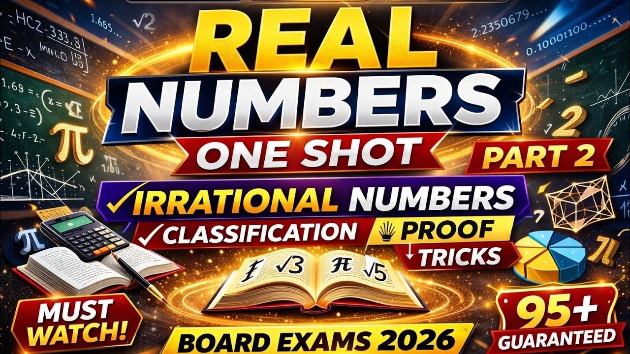 Real Numbers One Shot 🔥 | Part 2 |Class 10 Maths | Boards 2026