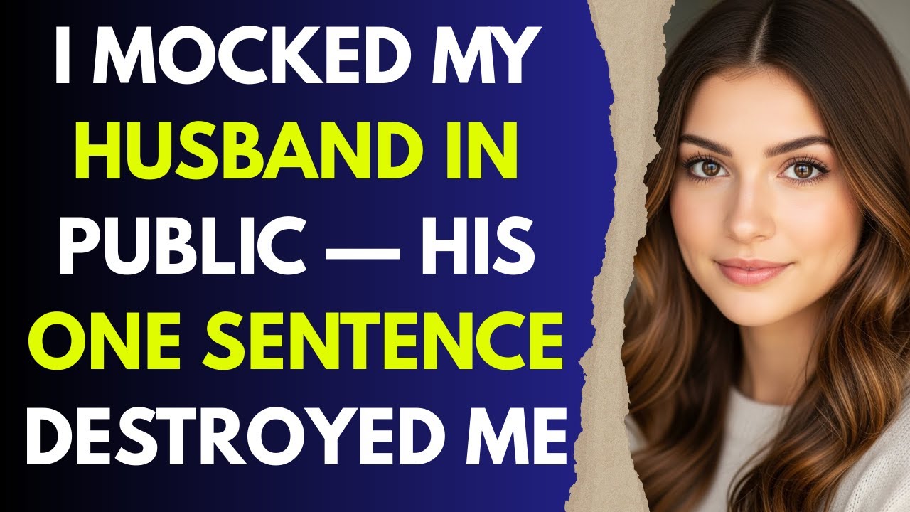 I Mocked My Husband in Public — His One Sentence Destroyed Me #cheating