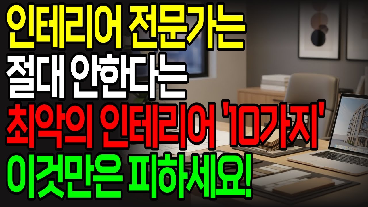 인테리어 전문가가 절대 안한다는 10가지 |  3천만원 들이고 한달만에 후회한 이유 |  20년 경력 전문가가 폭로하는 인테리어 절대금지 돈만 날립니다