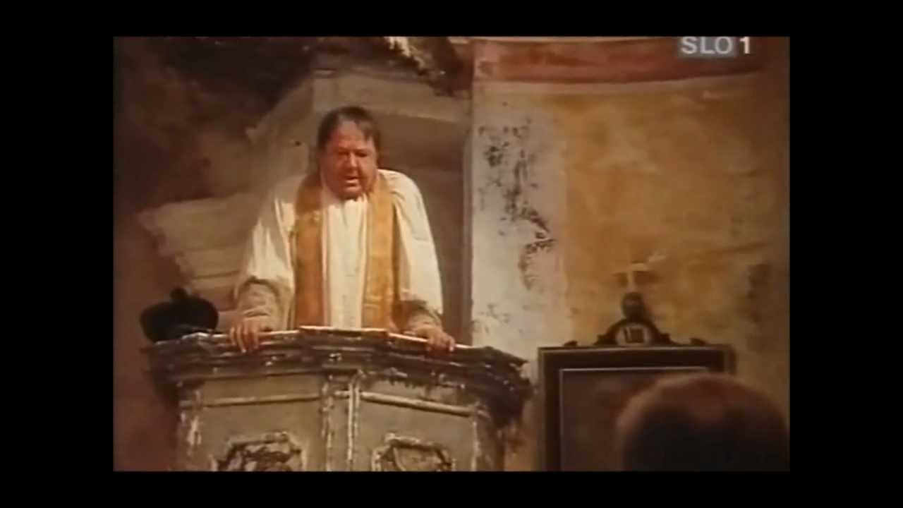 ARNOLD TOVORNIK pridiga kot župnik v filmu Idealist