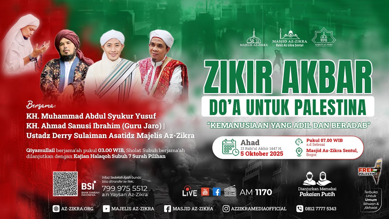 🔴 LIVE ZIKIR AKBAR DO'A UNTUK PALESTINA | MASJID AZ-ZIKRA SENTUL