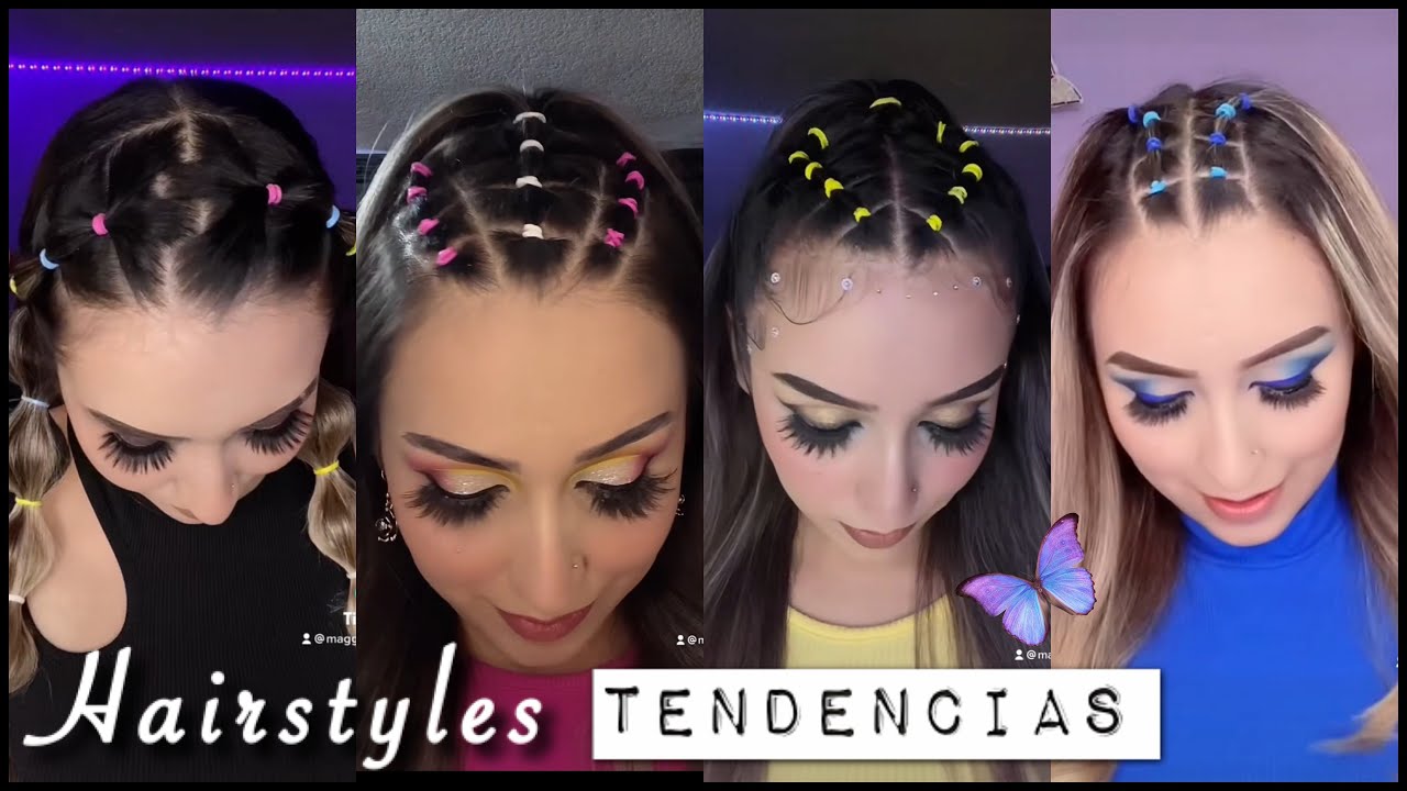 PEINADOS DE MODA 2025 /Peinados juveniles en tendencia peinados con ligas moda 2025 mujer tendencias