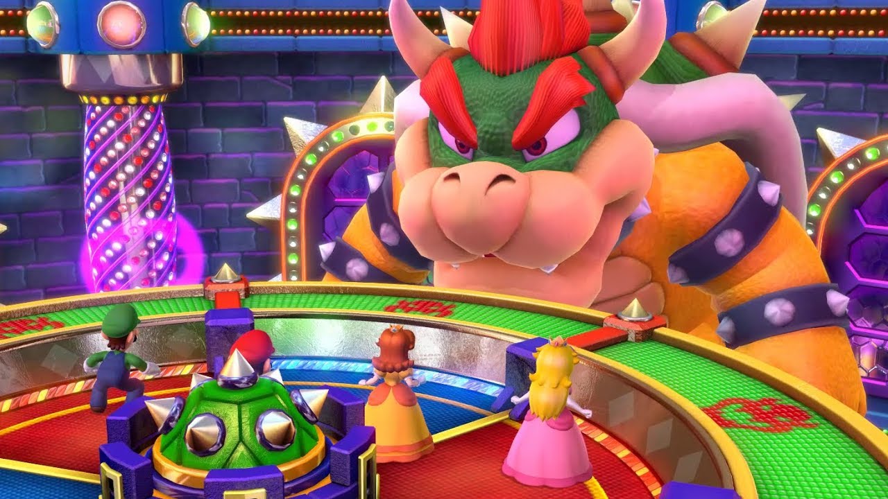 Mario Party 10 MiniGames - Mario Vs Luigi Vs Peach Vs Daisy