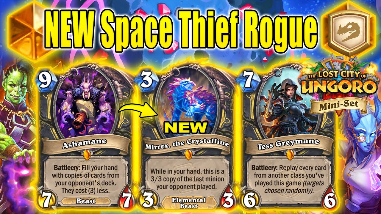 NEW Legendary Mirrex Space Thief Rogue Deck Is OP! The Lost City of Un'Goro Mini-Set | Hearthstone