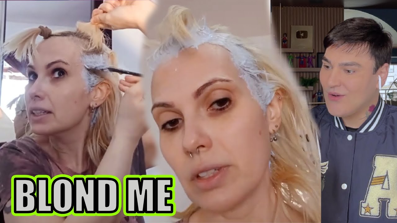RETOCANDO A RAIZ COM PÓ DESCOLORANTE BLOND ME 😳 FOQUEI COM MEDO