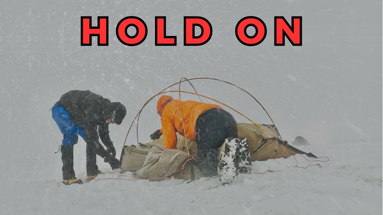 SNOWSTORM BATTLE IN A HILLEBERG SOULO - Blencathra Summit Lake District UK Wild Camping Backpacking