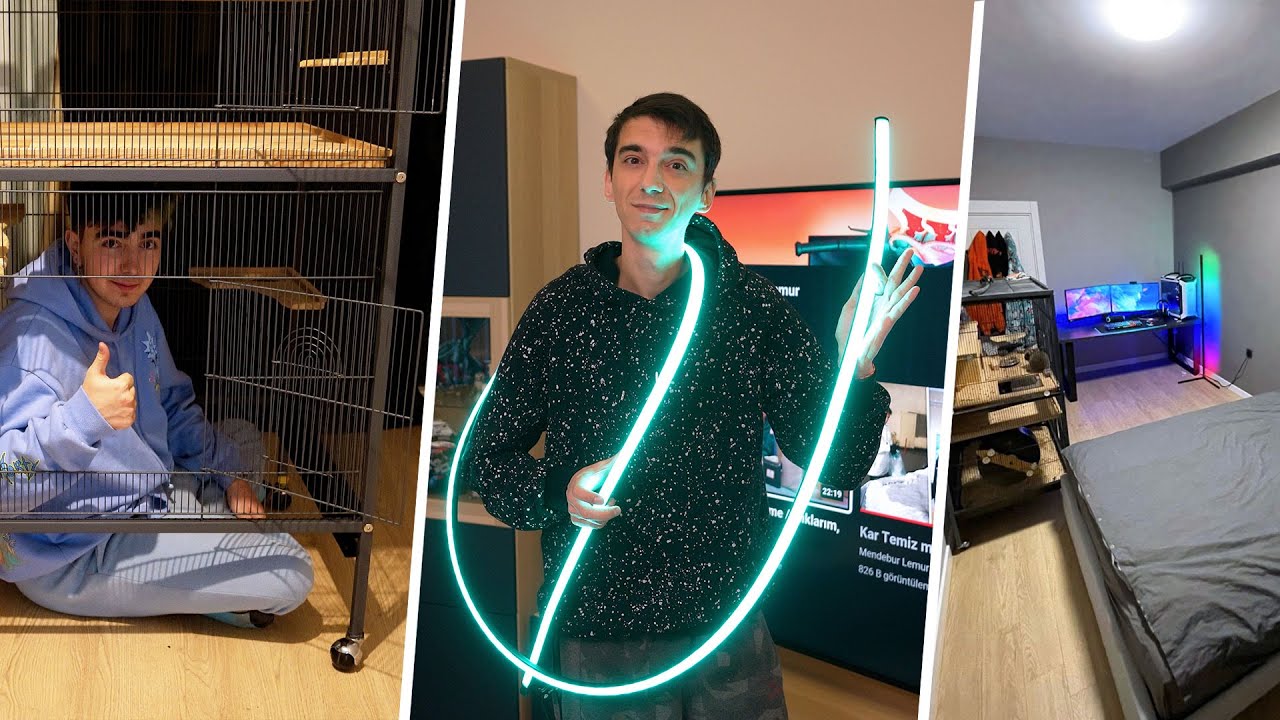 Harun'un Odasını Tamamladık, Yeni RGB Işıklar, Kafesi Yeniledik! (Haftalık Vlog)