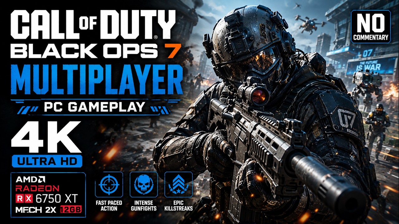 Call of duty black ops 7 multiplayer pc gameplay 4K - RX 6750 XT Mech 2X 12GB 🎮🔥 #callofdutybo7