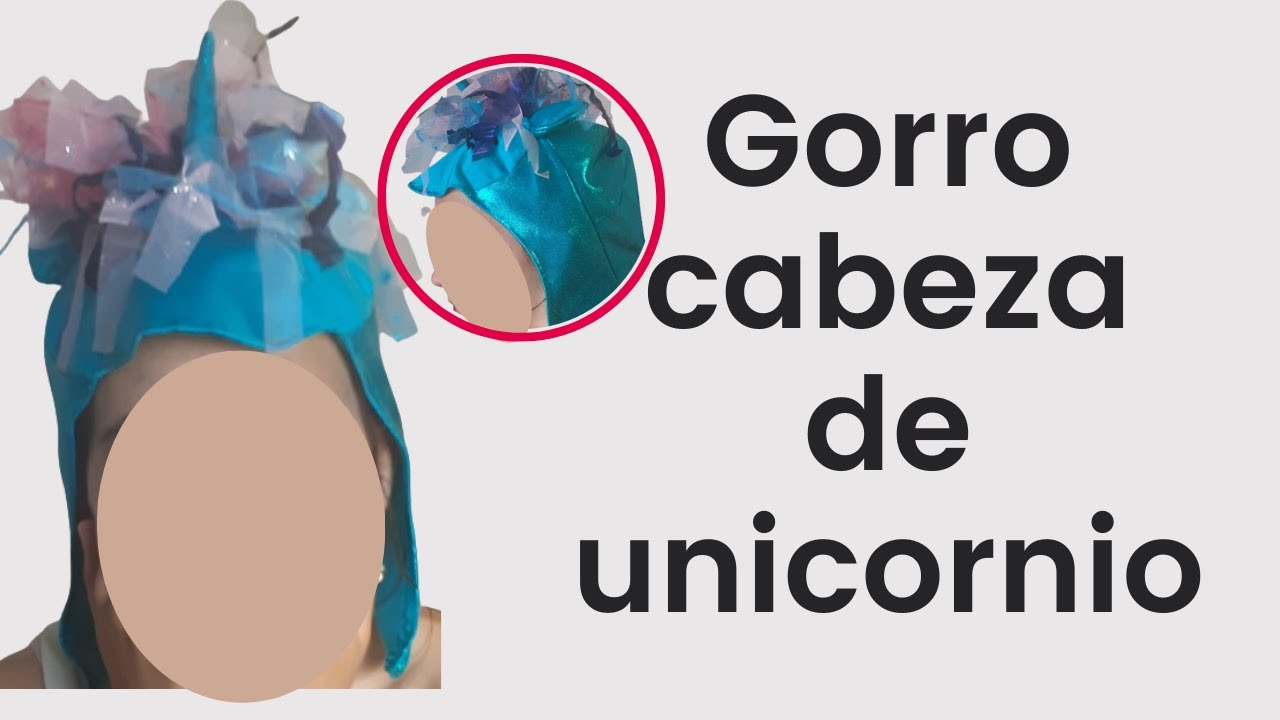 Cabeza de unicornio de tela para disfrazar a tus peques.